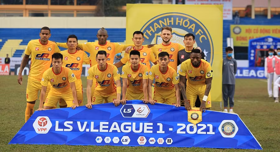 Đội hình Thanh Hóa có nhiều gương mặt mới. Ảnh: VPF