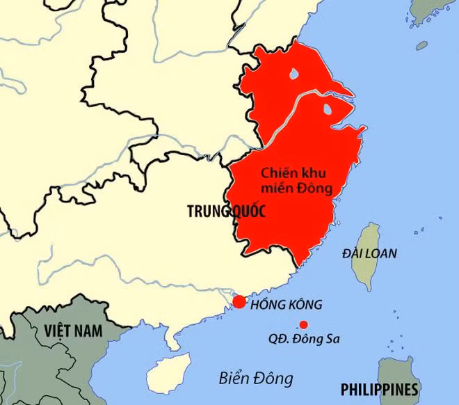 Lược đồ vị trí quần đảo Đông Sa - Đồ họa: H.Đ Lược đồ vị trí quần đảo Đông Sa - Đồ họa: H.Đ