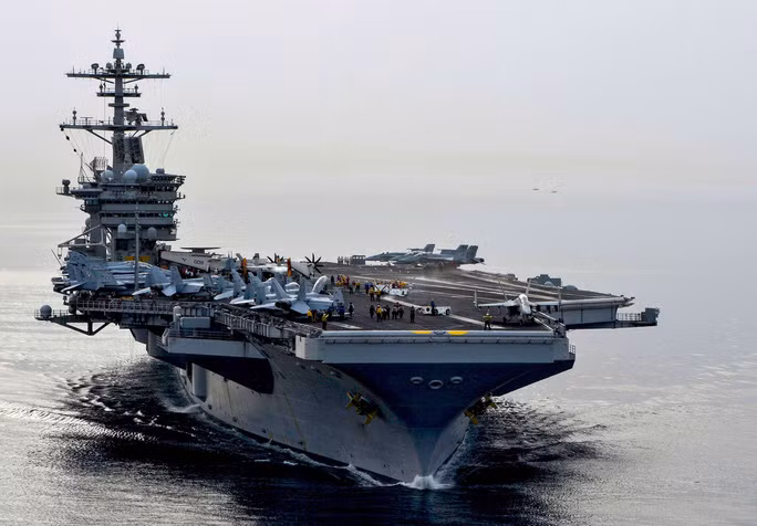  Tàu sân bay Mỹ Theodore Roosevelt (TRCSG). Ảnh: Reuters