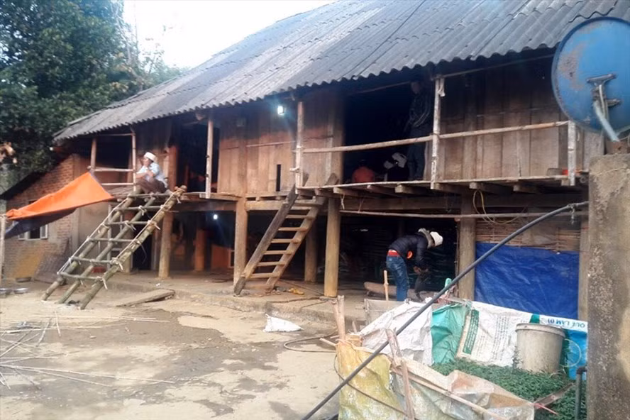  Ngôi nhà nơi xảy ra vụ án ở Lai Châu. Ảnh: K.K