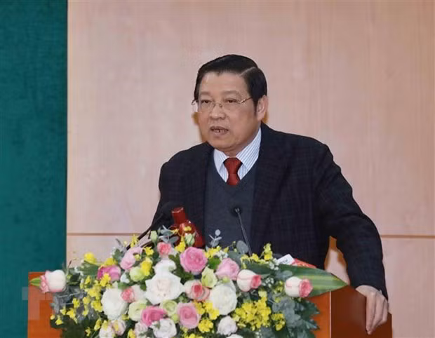  Trưởng Ban Nội chính Trung ương Phan Đình Trạc phát biểu tại hội nghị. (Ảnh: Phương Hoa/TTXVN)