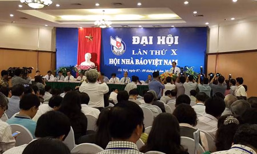 Quang cảnh Đại hội lần thứ X Hội Nhà báo Việt Nam. Ảnh: Ngọc Lành