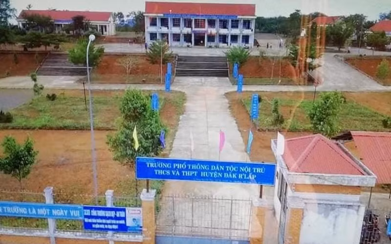Trường phổ thông dân tộc nội trú THCS và THPT Đắk R’Lấp. Ảnh: CTV