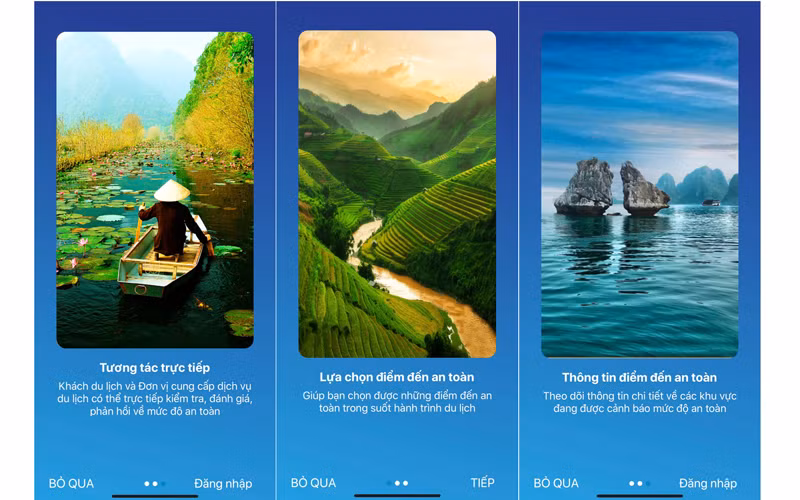 Ảnh chụp màn hình: Ứng dụng Du lịch Việt Nam an toàn.
