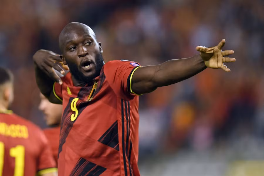 Lukaku tiếp tục toả sáng trong màu áo tuyển Bỉ. Ảnh: AFP