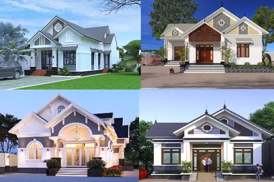 Những mẫu nhà cấp 4 mái Thái 3 phòng ngủ được ưa chuộng. Đồ họa: M.H