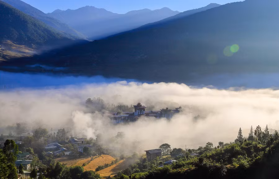 Mây núi Bhutan - Ảnh: Hải Piano