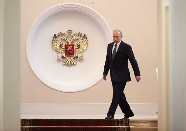 Ông Putin đắc cử nhiệm kỳ tổng thống lần thứ 4 với tỷ lệ áp đảo gần 78% phiếu ủng hộ, tương đương 55 triệu cử tri, trong cuộc bầu cử hồi tháng 3.(Nguồn: Sputnik) Ông Putin đắc cử nhiệm kỳ tổng thống lần thứ 4 với tỷ lệ áp đảo gần 78% phiếu ủng hộ, tương đương 55 triệu cử tri, trong cuộc bầu cử hồi tháng 3.(Nguồn: Sputnik)