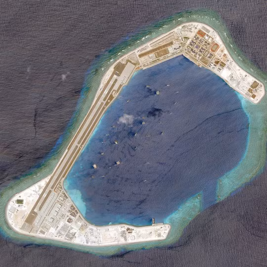 Hình ảnh vệ tinh có độ phân giải cao của DigitalGlobe chụp hôm 20-5 tố cáo hành động phi pháp của Trung Quốc tại đá Subi