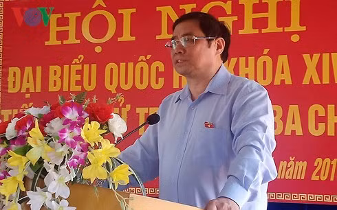  Ủy viên Bộ Chính trị, Trưởng Ban Tổ chức TƯ Phạm Minh Chính thông tin tới cử tri huyện Ba Chẽ nội dung Kỳ họp Quốc hội sắp tới