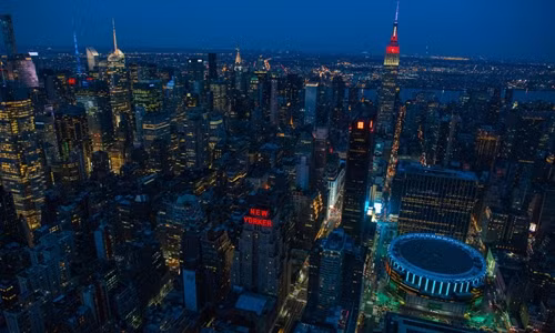 Thành phố New York (Mỹ) nhìn từ trên cao. Ảnh: Bloomberg