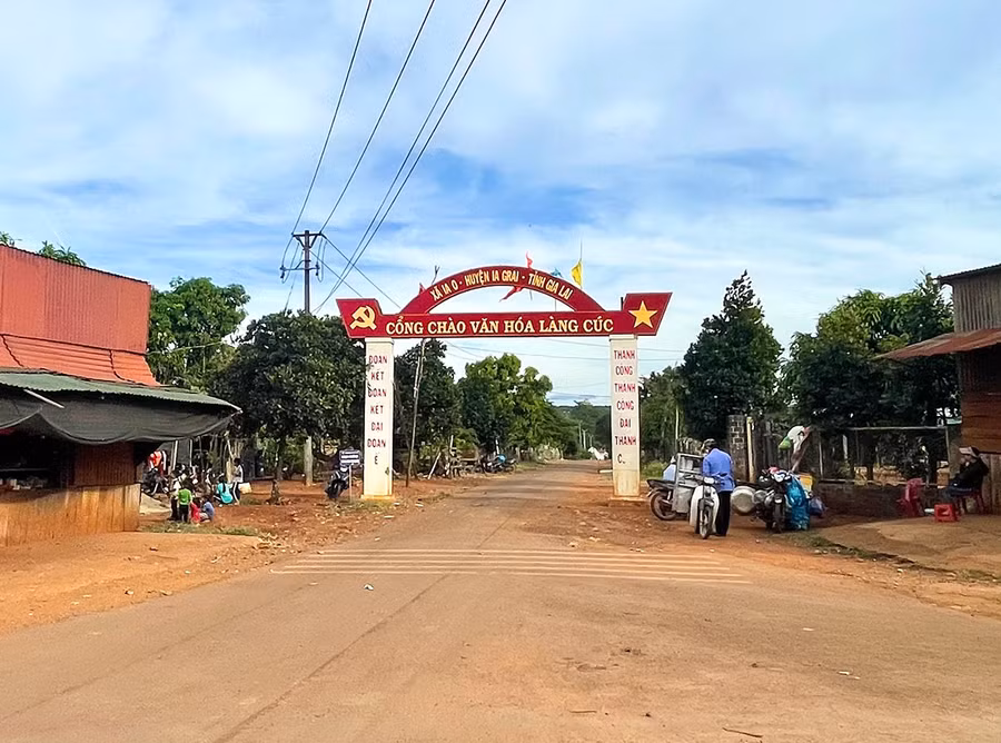  Quốc lộ 14C đoạn qua địa bàn xã Ia O, huyện Ia Grai. Ảnh: Minh Nguyễn