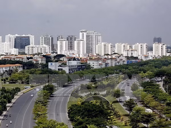 Một góc Khu đô thị Phú Mỹ Hưng. (Ảnh: Thế Anh/TTXVN) Một góc Khu đô thị Phú Mỹ Hưng. (Ảnh: Thế Anh/TTXVN)