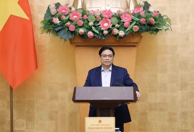  Thủ tướng Phạm Minh Chính chủ trì phiên họp Chính phủ thường kỳ tháng 11-2022. Ảnh: VGP