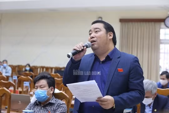 Ông Nguyễn Viết Dũng phát biểu tại một kỳ họp HĐND tỉnh Quảng Nam