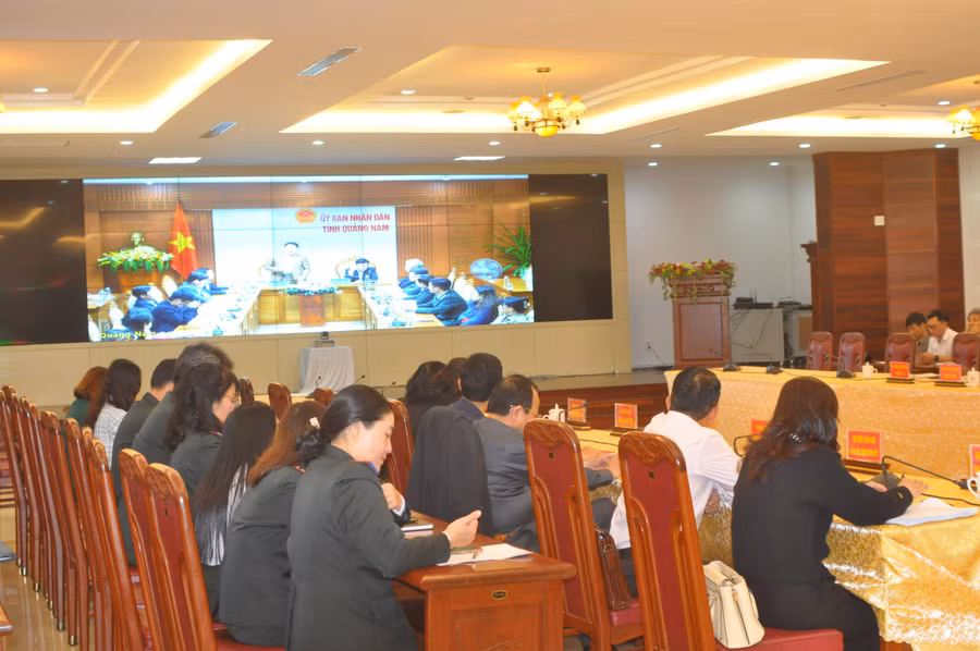Quang cảnh hội nghị tại điểm cầu Gia Lai. Ảnh: R'Ô HOK