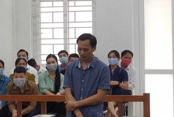  Bị cáo Vũ Khánh Sơn tại phiên toà - Ảnh: X.A.