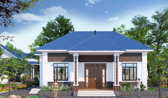 Diện tích sân vườn rộng sẽ là mẫu nhà lý tưởng dành cho những hộ gia đình ở nông thôn. Ảnh: Thietkethicongnhadep. Diện tích sân vườn rộng sẽ là mẫu nhà lý tưởng dành cho những hộ gia đình ở nông thôn. Ảnh: Thietkethicongnhadep.