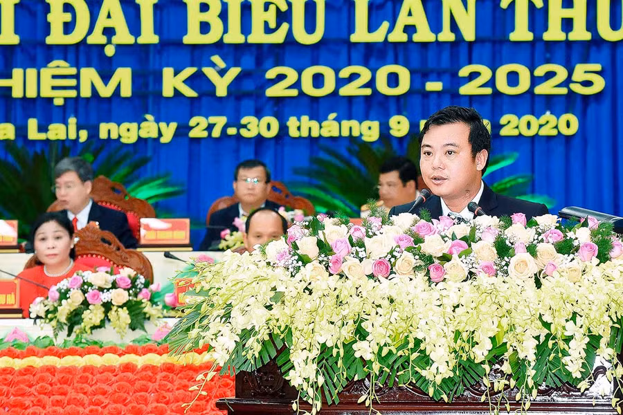 Đại biểu Vũ Hồng Duy-Phó Bí thư Thường trực Huyện ủy Phú Thiện. Ảnh: Đức Thụy