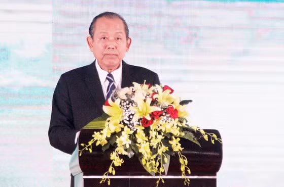Phó Thủ tướng Thường trực Trương Hòa Bình phát biểu tại buổi lễ
