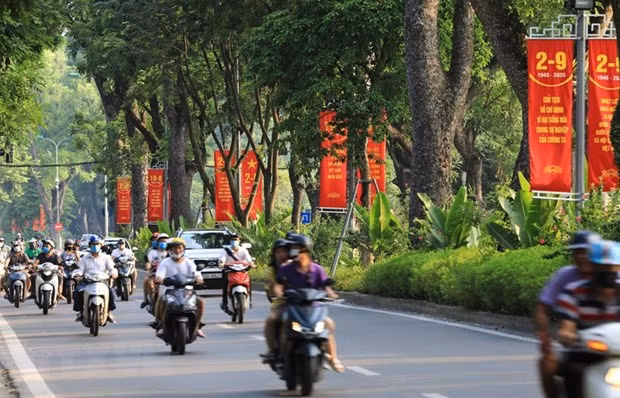 Thời tiết nắng nóng trong ngày Quốc khánh 2/9. (Ảnh: Thành Đạt/TTXVN)