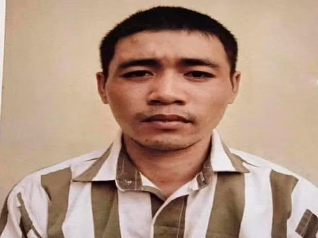  Phạm nhân Cao Đăng Thành đã bị bắt giữ sau hai ngày trốn khỏi nơi giam. Ảnh do cơ quan công an cung cấp