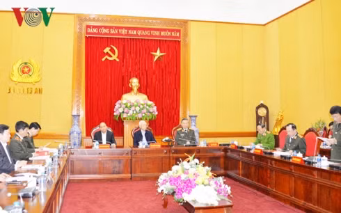  Tổng Bí thư, Chủ tịch nước dự Hội nghị Thường vụ Đảng ủy Công an Trung ương