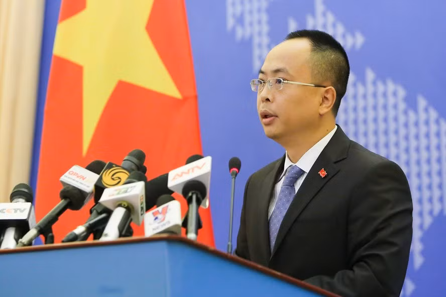 Phó Phát ngôn Bộ Ngoại giao Việt Nam Đoàn Khắc Việt. Ảnh: Nhật Hạ.