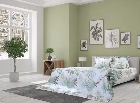 Các bộ drap giường trang nhã, hòa hợp với tông chủ đạo của phòng ngủ có bán trên Shop VnExpress.