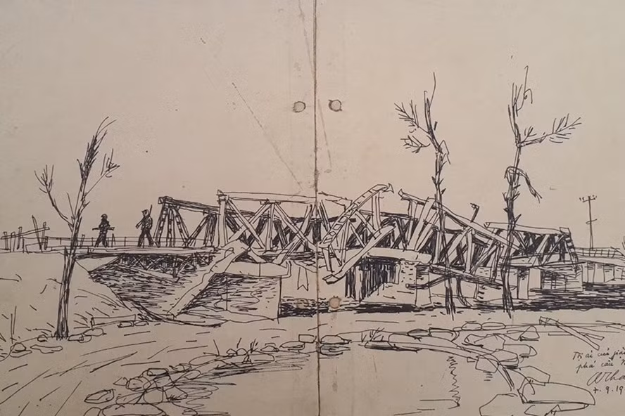 Tội ác của giặc Mỹ phá cầu Niệm 7.9.1972. Tác giả: NGUYỄN QUỐC THÁI