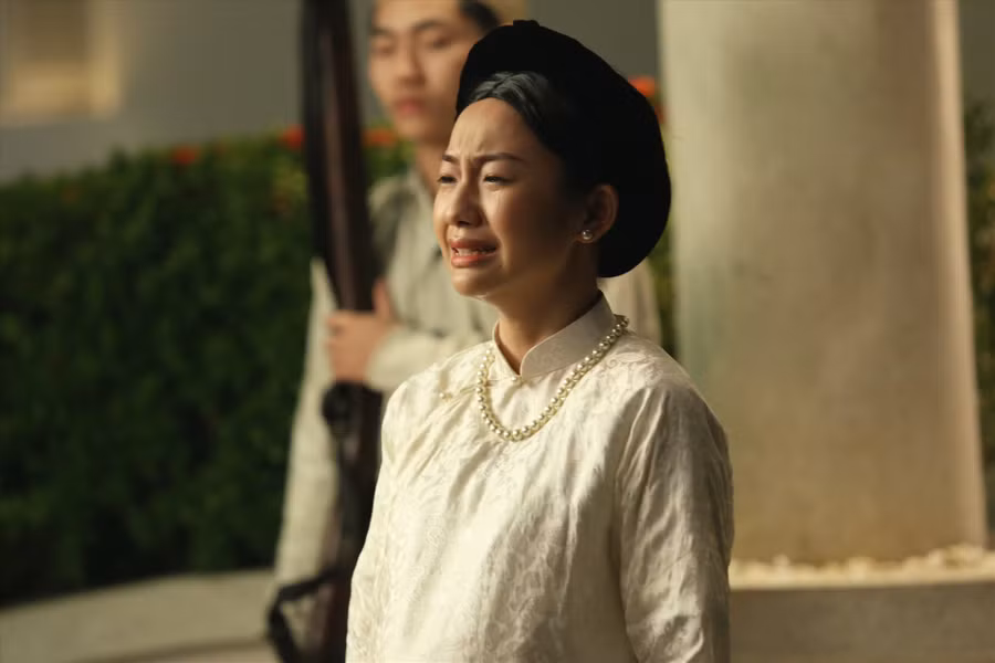 Mặc dù chỉ xuất hiện ngắn ngủi, nàng Mộng Điệp - Hoàng Hà khiến khán giả ấn tượng bởi vẻ đẹp nữ tính của mình. Ảnh: Nhân vật cung cấp.