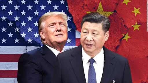 Chủ tịch Trung Quốc Tập Cận Bình (phải) và Tổng thống Mỹ Donald Trump