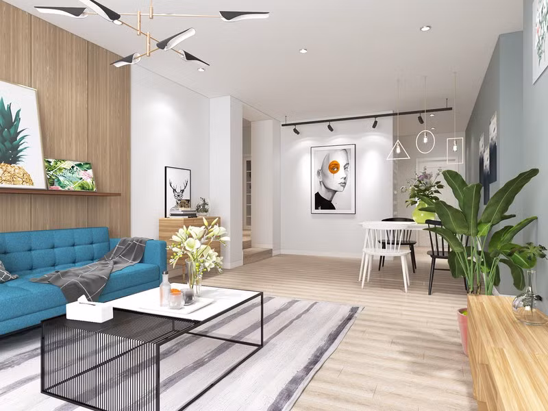 Các loại cây nhiệt đới cùng hoa, lá được thay thường xuyên mang lại hương sắc cho phòng tiếp khách.