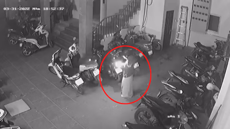 Camera ghi lại thời điểm Hải phóng hỏa. Ảnh: Chụp màn hình