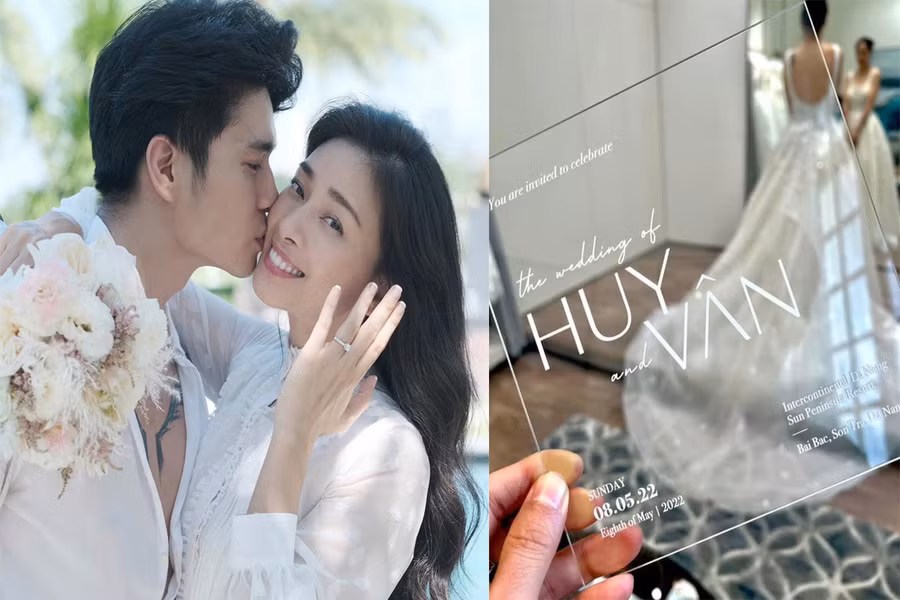 Thiệp cưới của nữ diễn viên được thiết kế đơn giản nhưng đẹp mắt. Ảnh: FBNV
