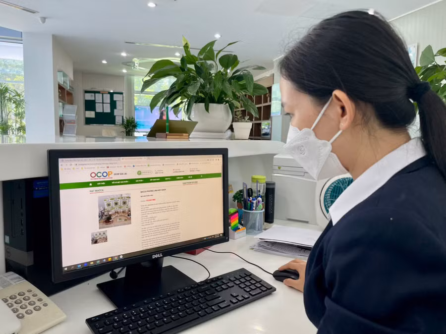 Nhiều khách hàng đã quen với việc mua sắm các sản phẩm đặc trưng của Gia Lai trên các sàn thương mại điện tử. Ảnh: Vũ Thảo