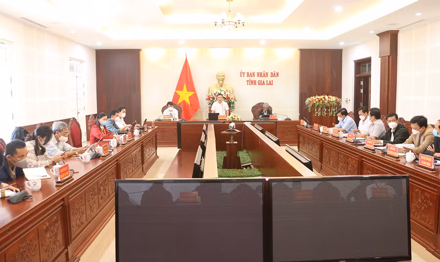 Quang cảnh buổi họp báo. Ảnh: Quang Tấn Quang cảnh buổi họp báo. Ảnh: Quang Tấn