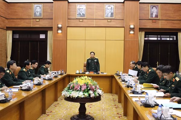 Quang cảnh buổi làm việc. (Nguồn: Bộ Quốc phòng)