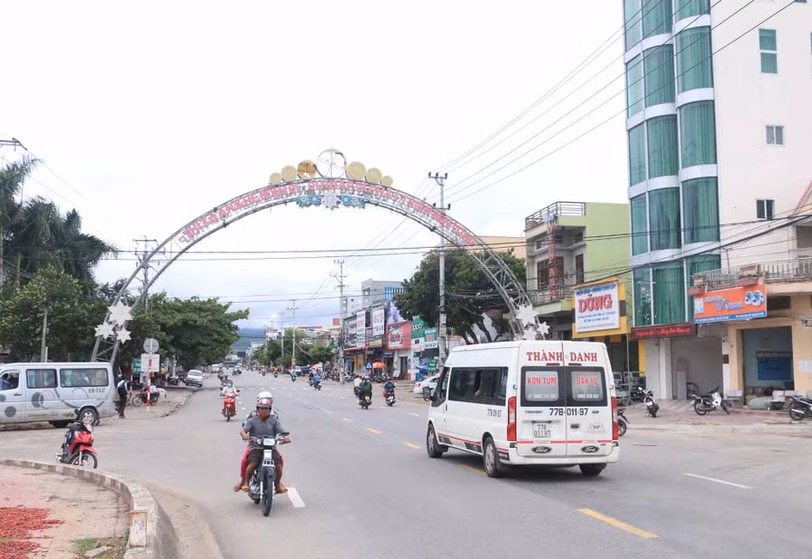 Một góc thị xã An Khê. Ảnh: Trần Dung