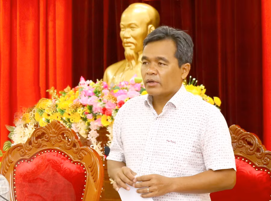 Bí thư Tỉnh ủy Hồ Văn Niên kết luận hội nghị. Ảnh: Anh Huy