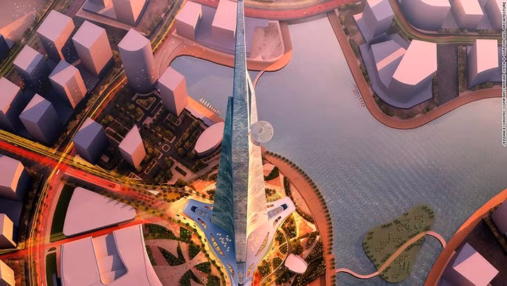 Khi khánh thành vào năm 2020,Tháp Jeddah sẽ đánh bại Burj Khalifa ở Dubai, trở thành tòa tháp cao nhất thế giới.