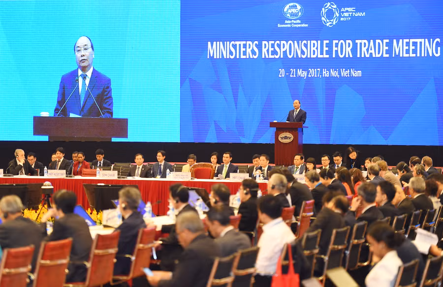 Thủ tướng Nguyễn Xuân Phúc phát biểu khai mạc Hội nghị Bộ trưởng Thương mại APEC lần thứ 23.