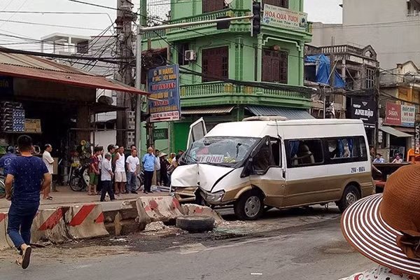 Hiện trường vụ tai nạn.