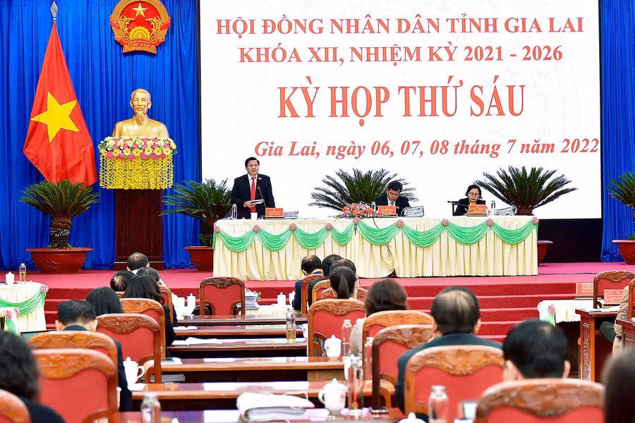 Chủ tọa kỳ họp điều hành phiên chất vấn. Ảnh: Đức Thụy