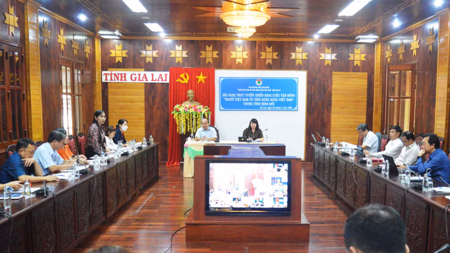 Quang cảnh hội nghị tại điểm cầu chính, hội trường 2-9. Ảnh: Anh Huy
