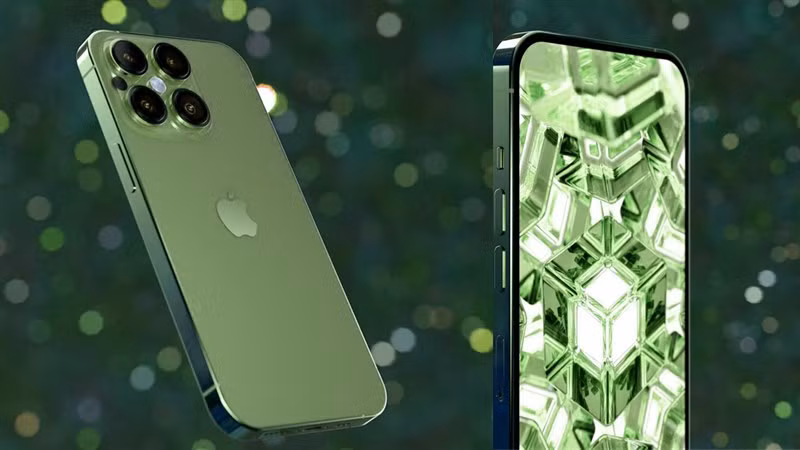 Mẫu iPhone 14 Pro Max màu trà xanh cực cuốn hút. Ảnh Internet