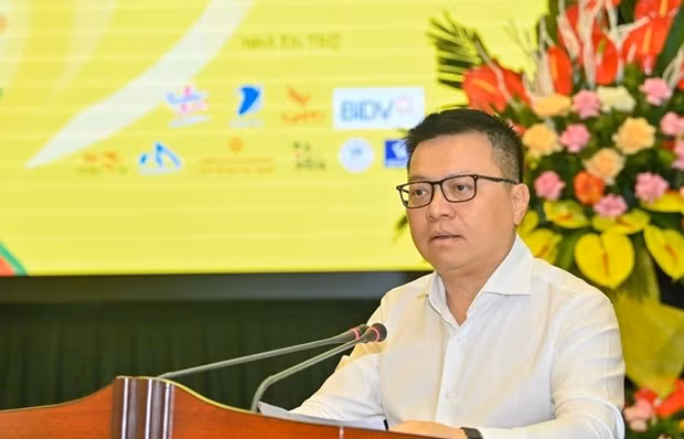 Trưởng ban chỉ đạo giải, ông Lê Quốc Minh chia sẻ về giải đấu giàu truyền thống năm 2022 với gần 170 vận động viên tham dự. (Ảnh: BTC)