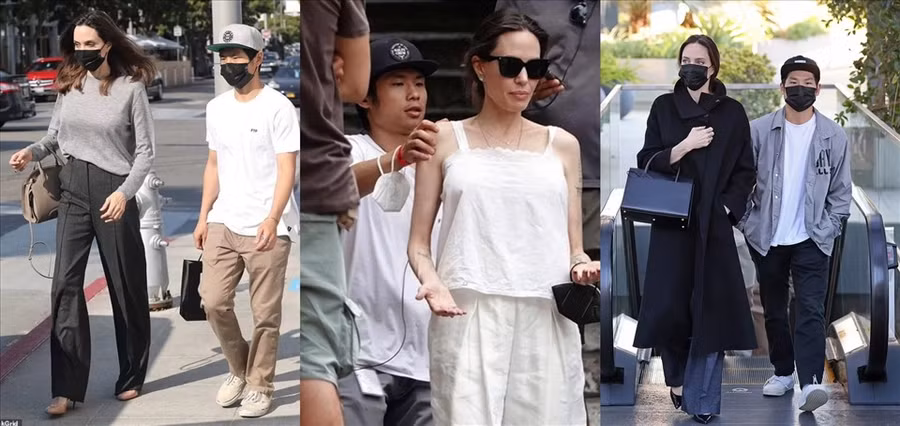 Pax Thiên sát cánh, đồng hành với Angelina Jolie nhiều hơn kể từ khi cô ly hôn chồng cũ. Ảnh: AFP. Pax Thiên sát cánh, đồng hành với Angelina Jolie nhiều hơn kể từ khi cô ly hôn chồng cũ. Ảnh: AFP.