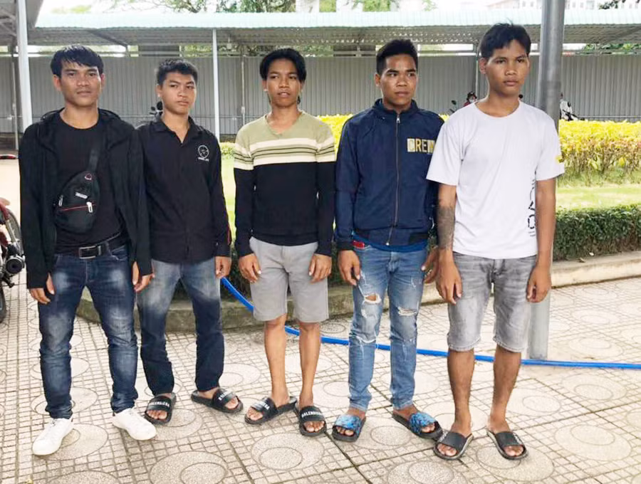 Thêm 5 nạn nhân bị lừa đi làm ở Campuchia được giải cứu thành công. Ảnh Biên Phòng Gia Lai cung cấp