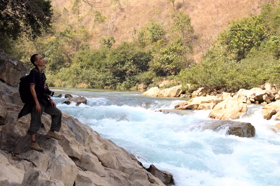  Điểm cực Bắc bên bờ sông Nho Quế (Séo Lủng, Lũng Cú, Đồng Văn, Hà Giang). Ảnh: Vũ Quỳnh 